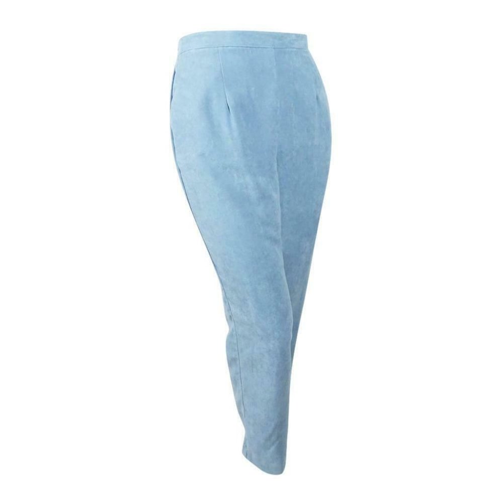 New Alfred Dunner Women's  Blue Classic Fit Pull On Straight Leg Pants - Picture 5 of 5